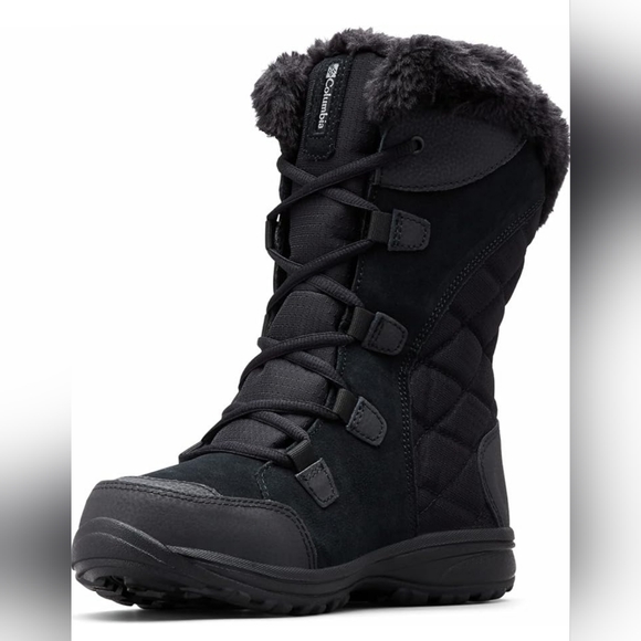 Columbia Womens Ice Maiden II, Black/Columbia Grey, 8 Wide US - Picture 1 of 16